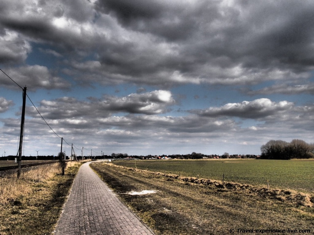 Bike path in the Netherlands.