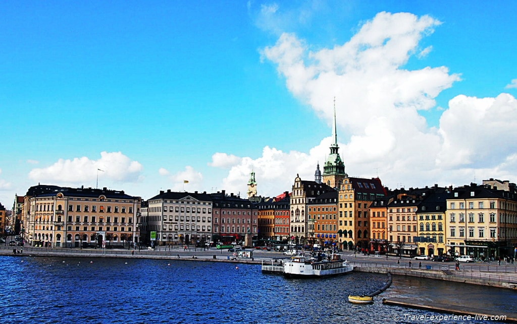 Norrmalm waterfront in Stockholm, Sweden.