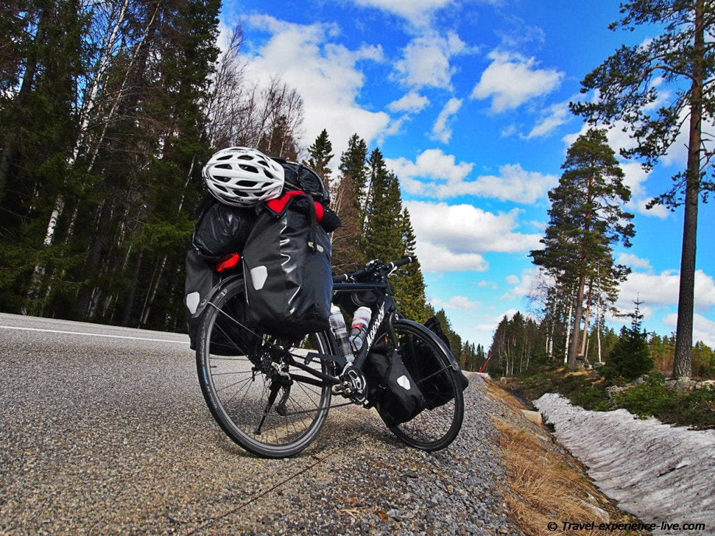 Cycling through Sweden.
