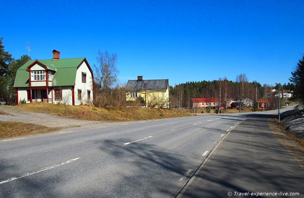 Colorful Swedish houses.