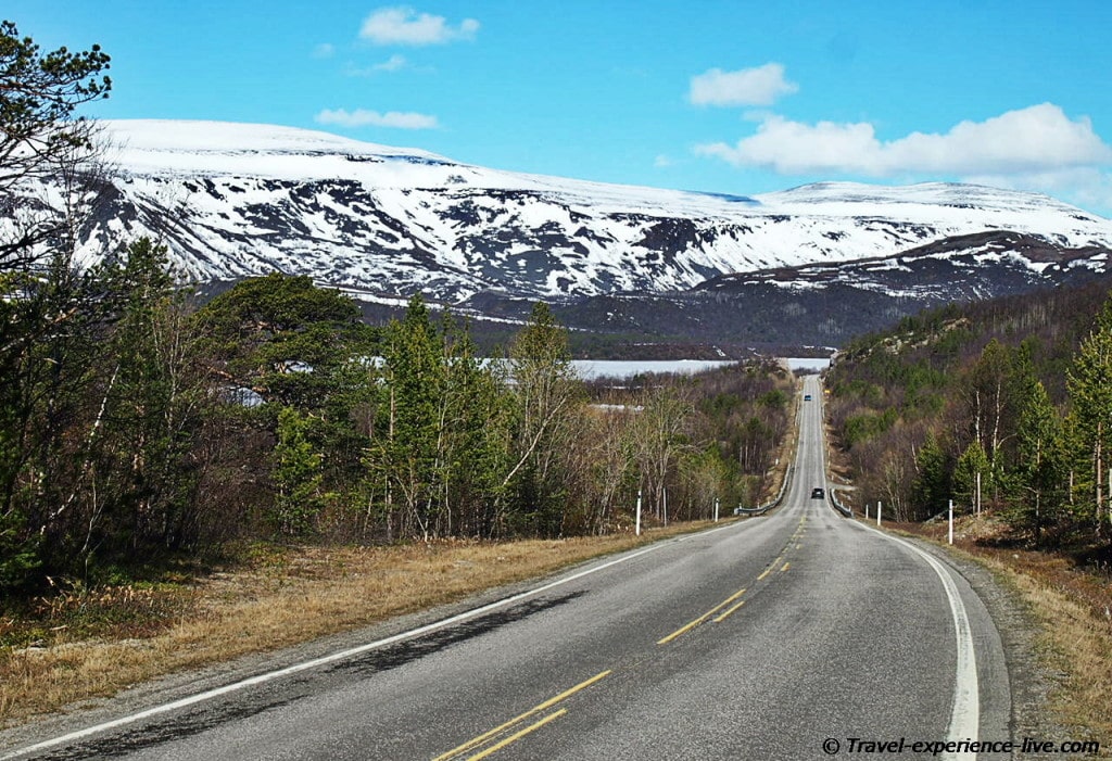 Road in Finnmark, Norway.