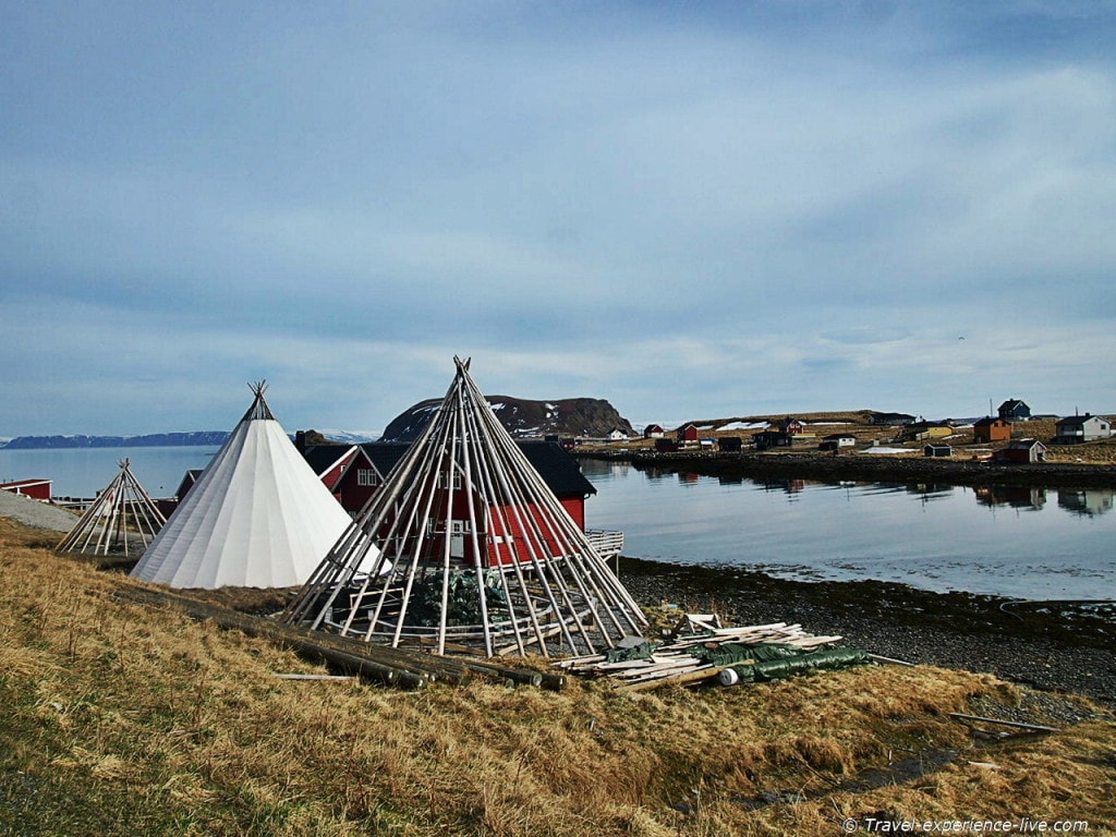 Sami tents in Finnmark.
