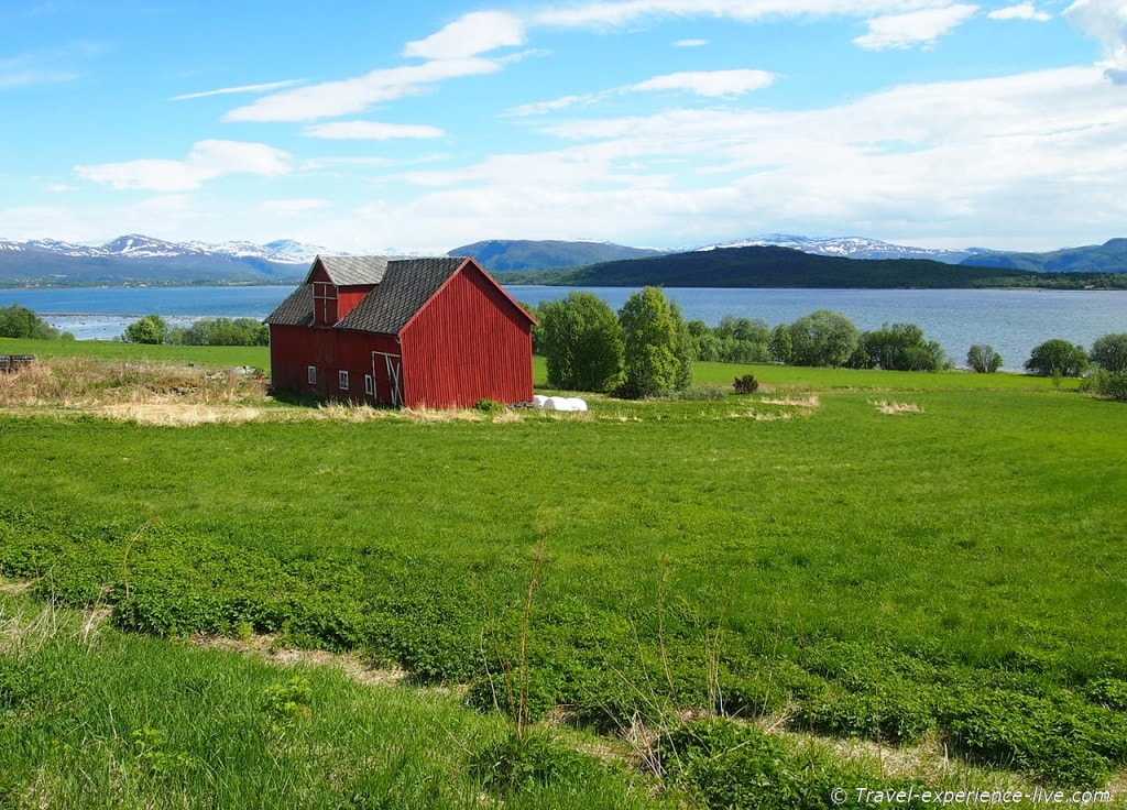 Red house in Norway.