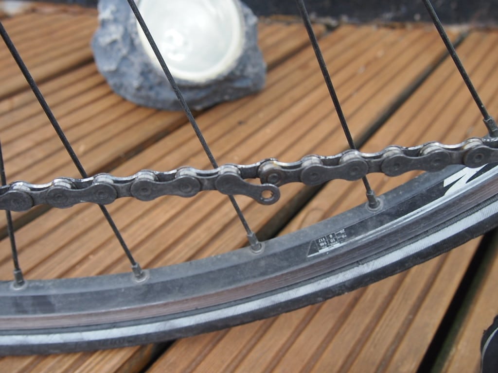 Broken bicycle chain.