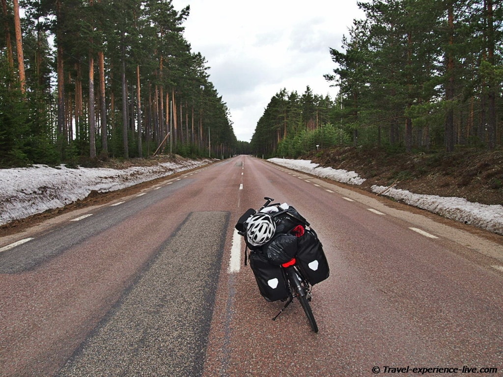 Cycle touring in Sweden.
