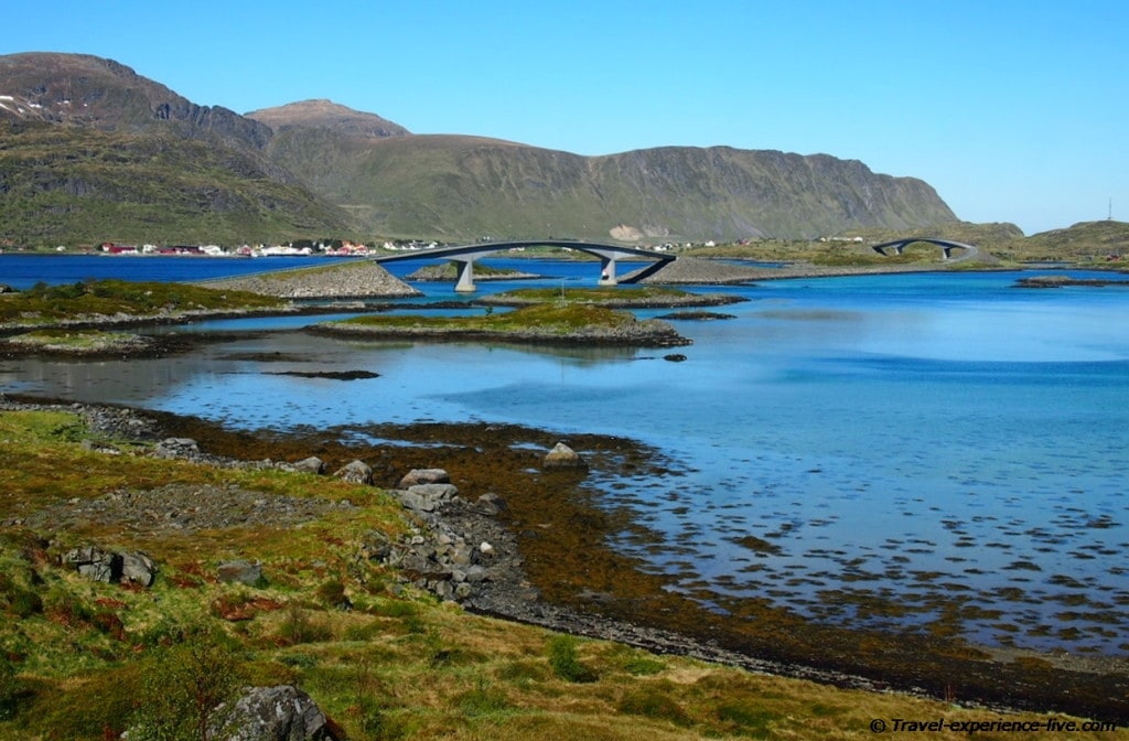 Lofoten Islands bridges, Norway.