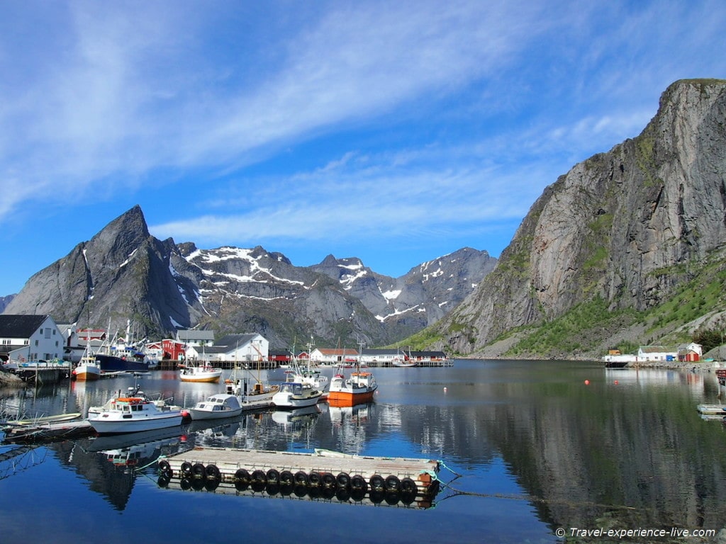 Fishing village in Arctic Norway.