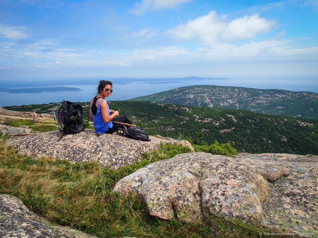 View from Cadillac Mountain's summit.