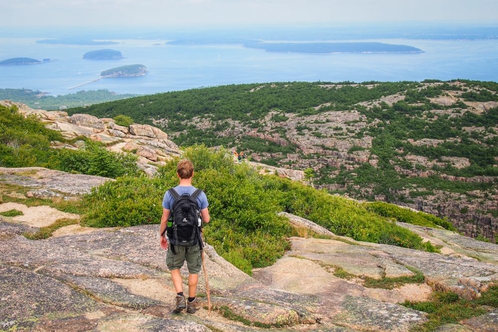 Cadillac Mountain Summit viewpoint in Acadia National Park, Maine