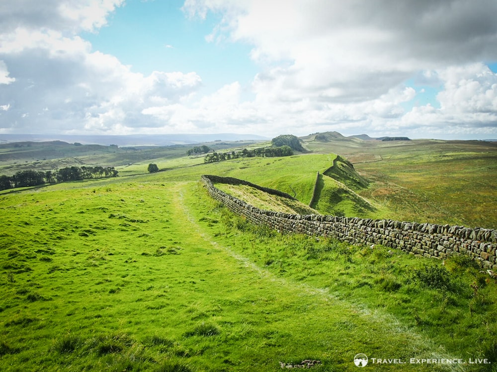 The Hadrian's Wall Path, Northumberland National Park, England The Hadrian's Wall Path Runs along the Wall