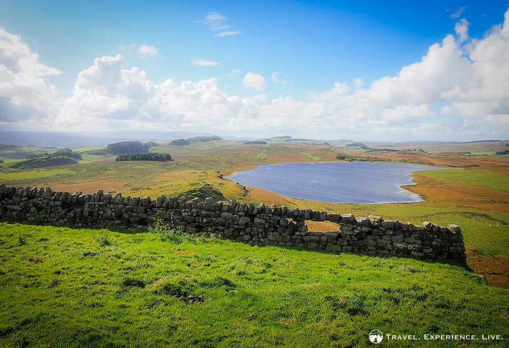 Landscape in Northumberland National Park Breathtaking view along the Wall