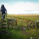Dad Climbing a Stone Wall