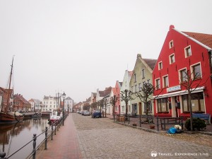 The pretty German town of Weener on a misty morning