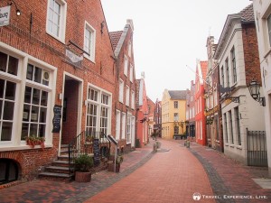 Beautiful early-morning street in western Germany