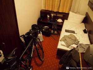 A tiny hotel room in Hamburg