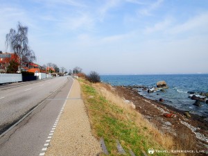 On the road along the Baltic Sea in Denmark