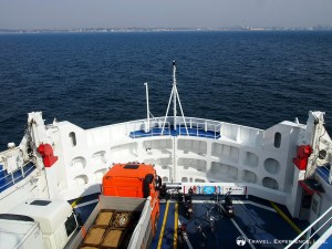 The ferry from Denmark to Sweden
