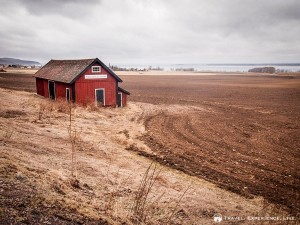 Fields on the shore of Lake Vättern, Sweden