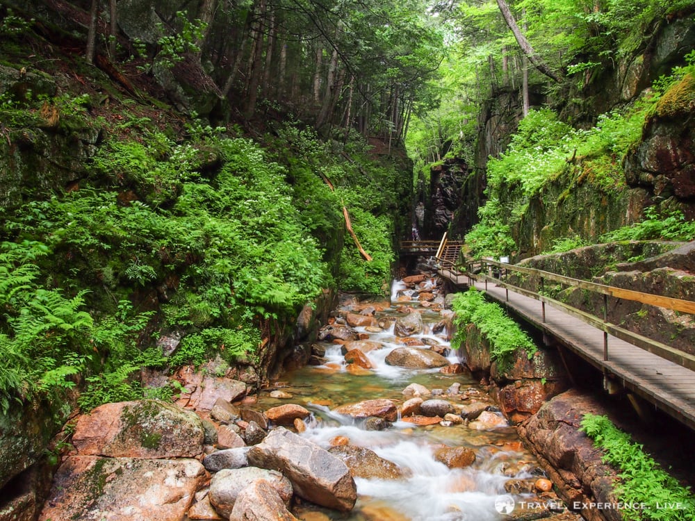 Boardwalk in The Flume, White Mountains, New Hampshire