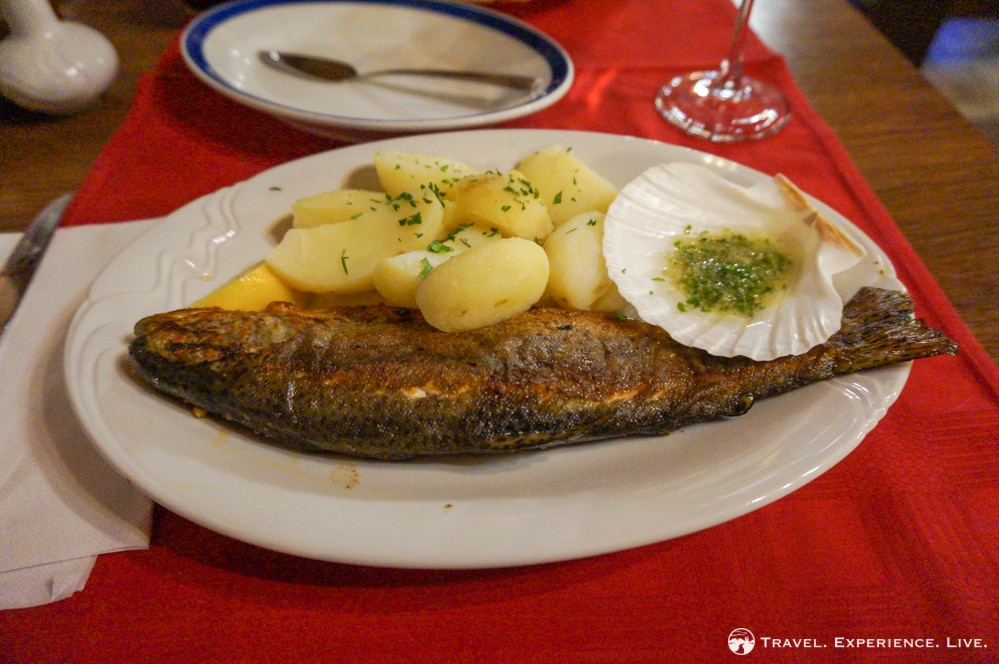 Slovenian Food: Grilled trout, Bohinj