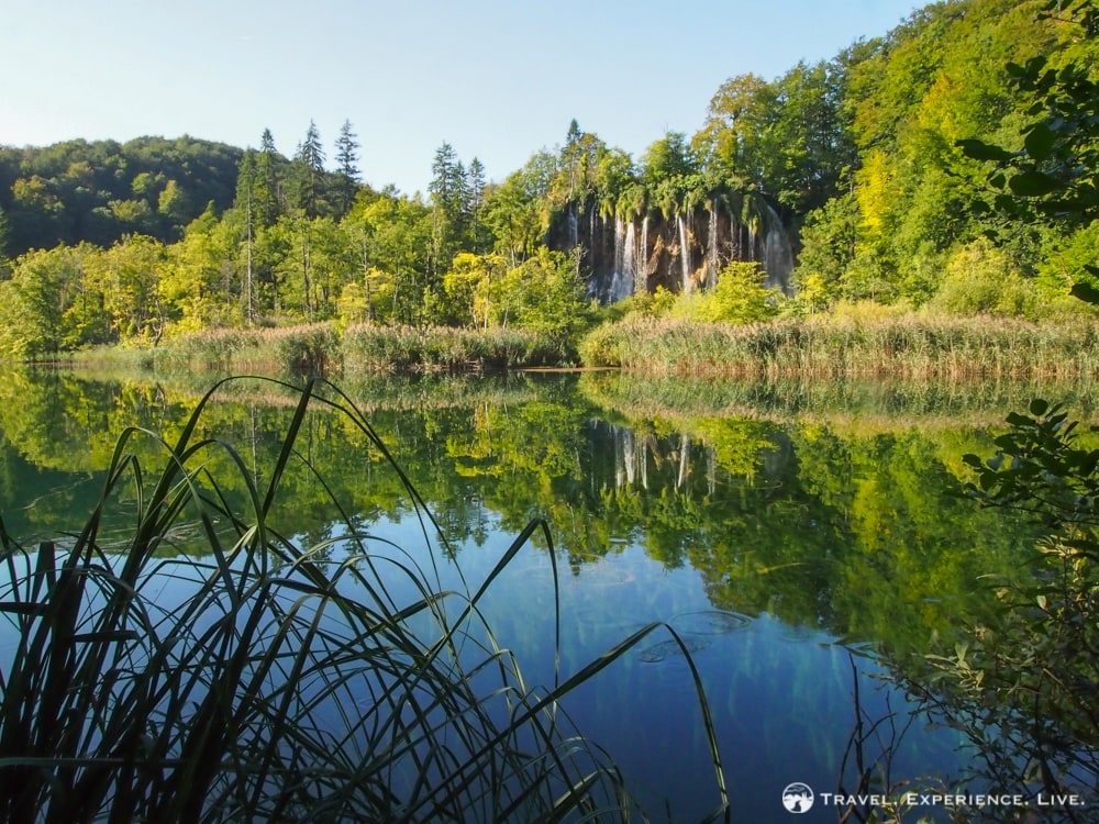 Lake and waterfall in Plitvice Lakes National Park