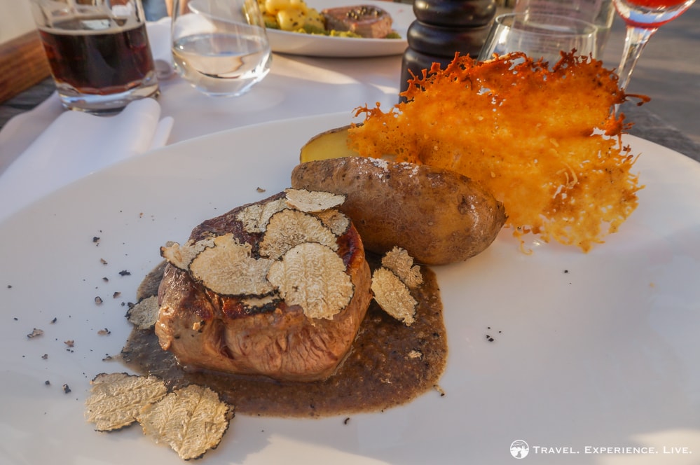 Slovenian Food: Steak with truffles, Piran