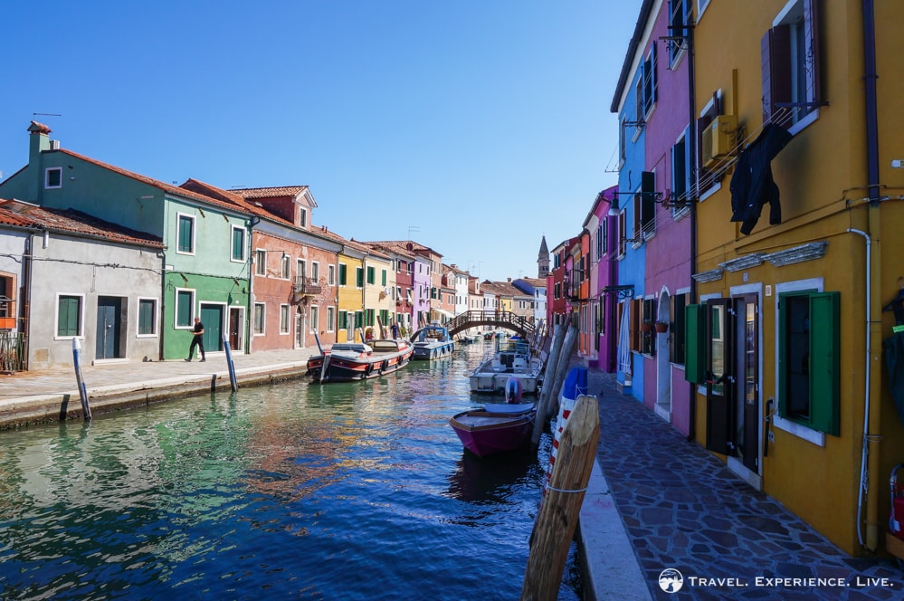 Visit Burano: Colorful canal in Burano