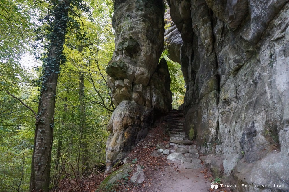Rocky stairway on the Müllerthal Trail