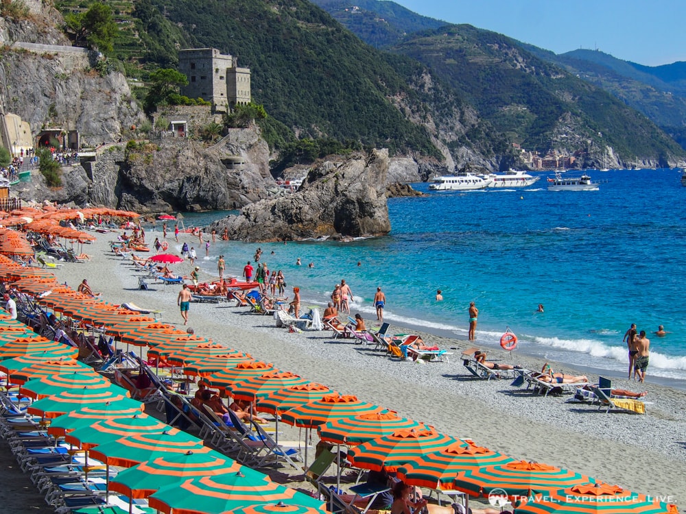 Beach in Monterosso al Mare, Cinque Terre Beach in Monterosso al Mare, Cinque Terre