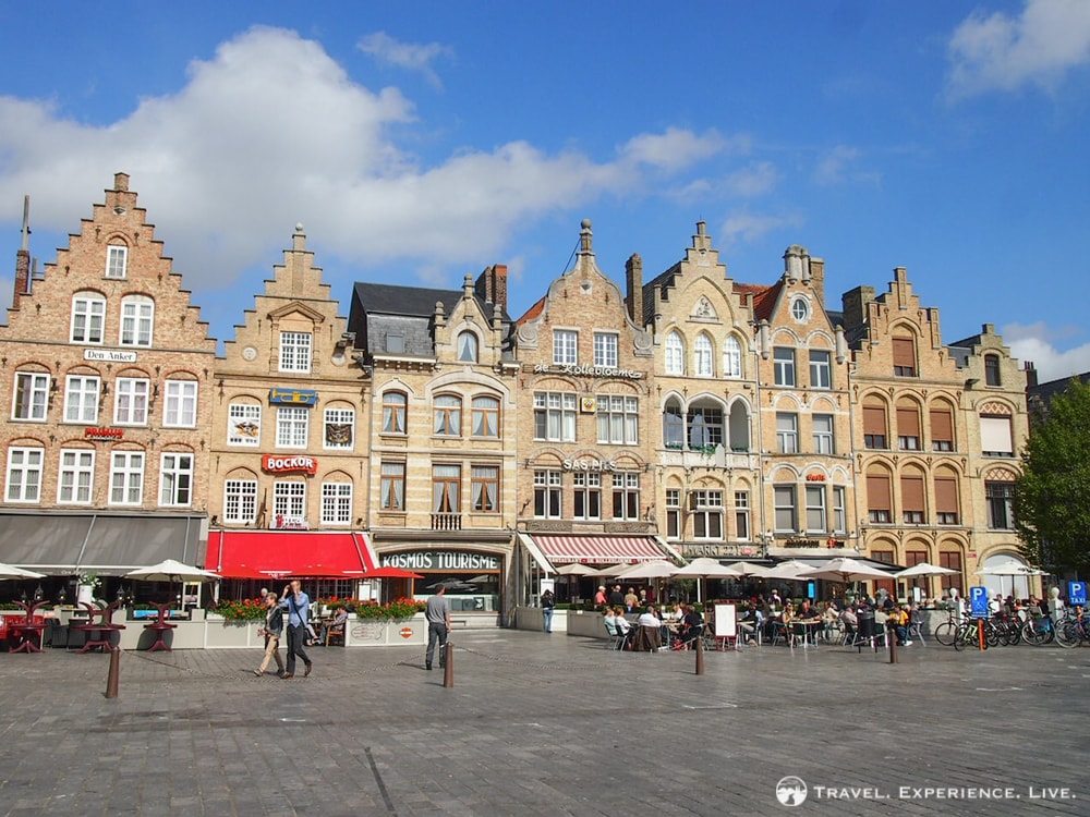 Beautiful houses on Ypres' town square