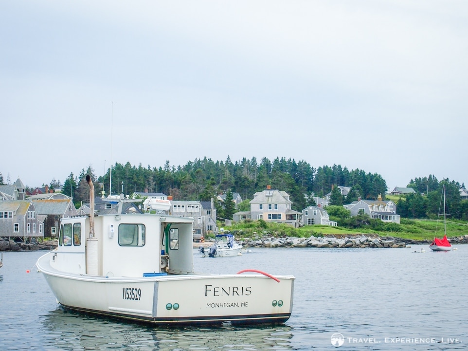 Fishing boat off the coast of Monhegan Island, Maine