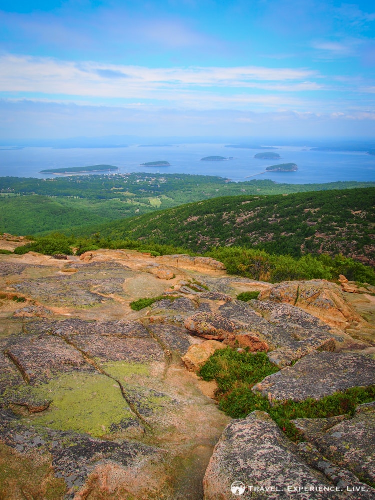 The islands in Frenchman Bay seen from Cadillac Mountain, Acadia National Park