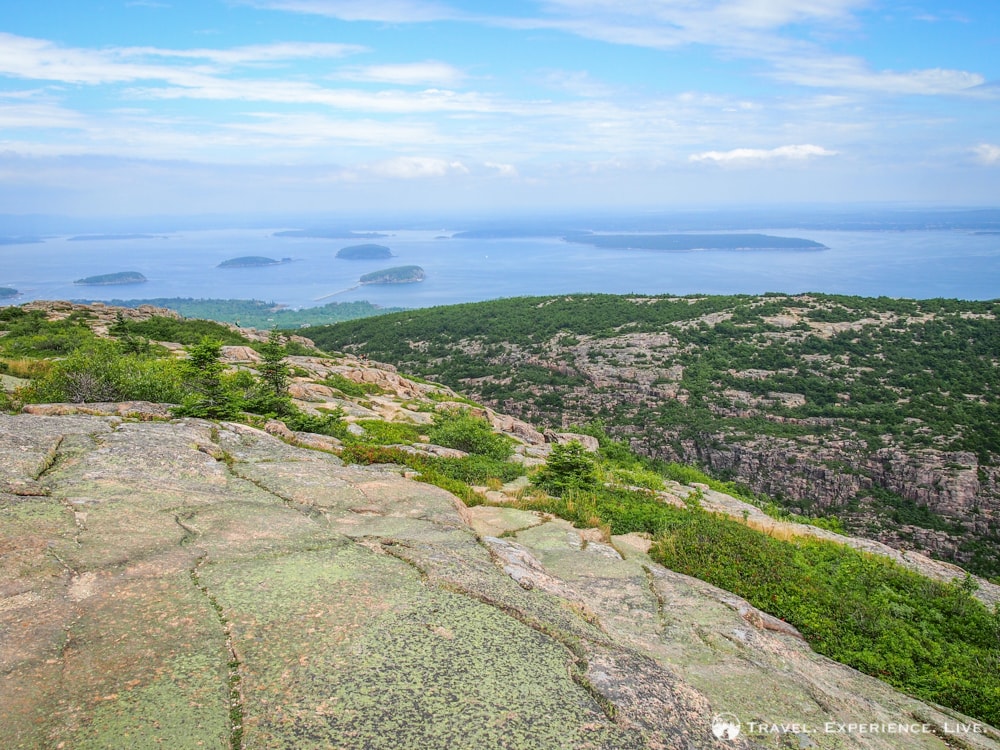 View of Frenchman Bay from the flank of Cadillac Mountain