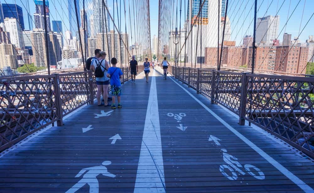 What to Do in Brooklyn on a Saturday: Walking across the Brooklyn Bridge, New York City