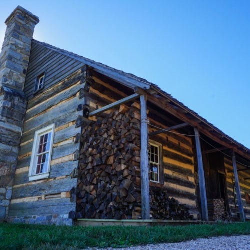Back porch of the early-19th-century American Farm