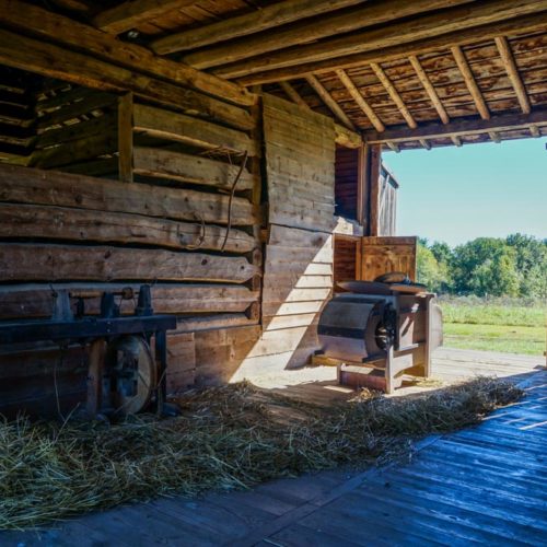 Barn at the mid-19th-century American Farm