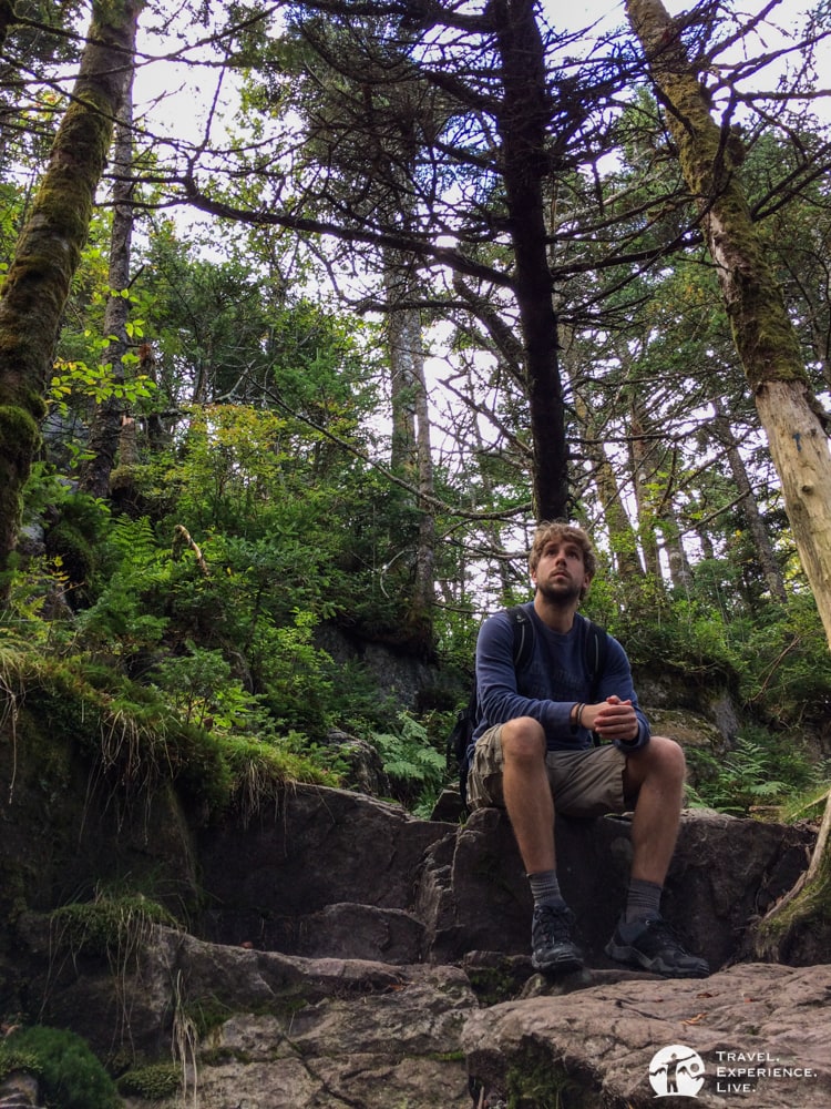 A break from hiking, Mount Rogers, Virginia
