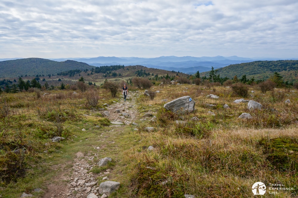 Hiking the Appalachian Trail in Grayson Highlands, Virginia