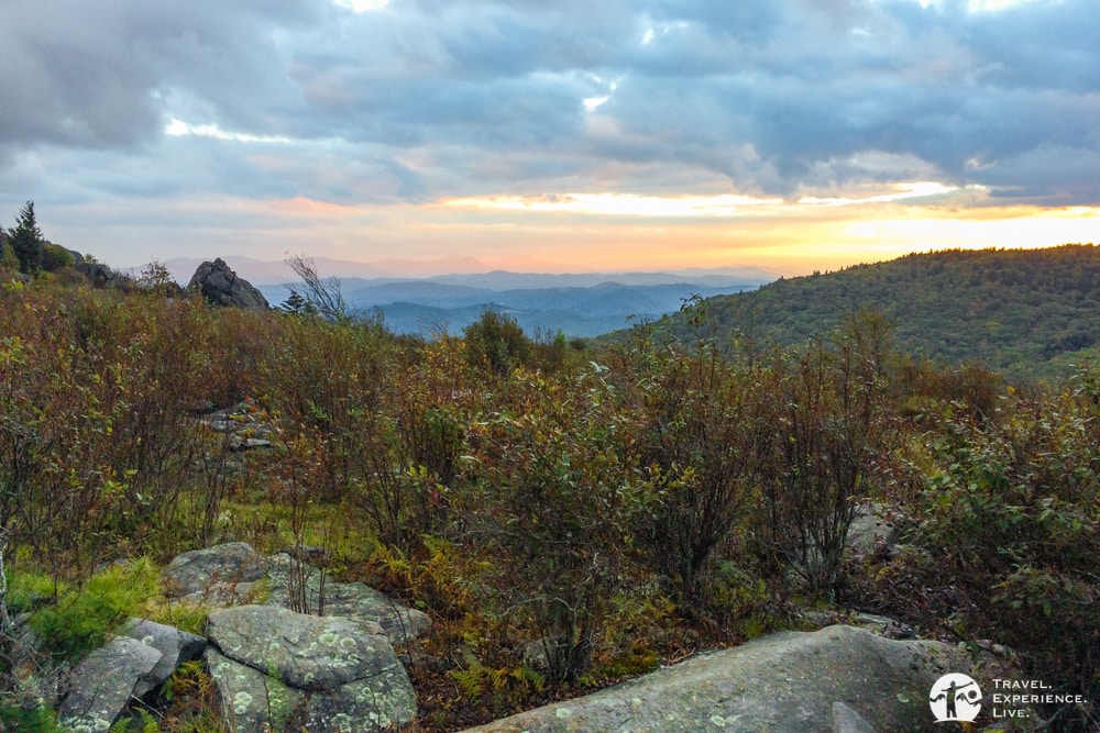 Mini-sunset in Grayson Highlands State Park, Virginia