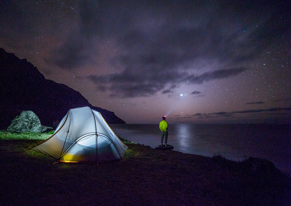 Camping night sky