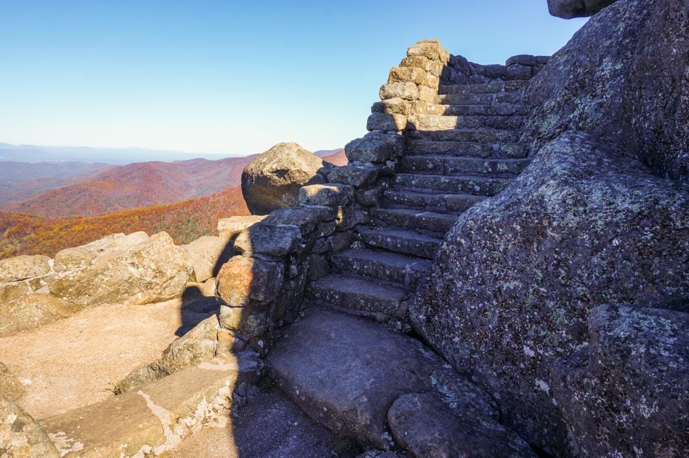 Stone staircase at Sharp Top, Peaks of Otter