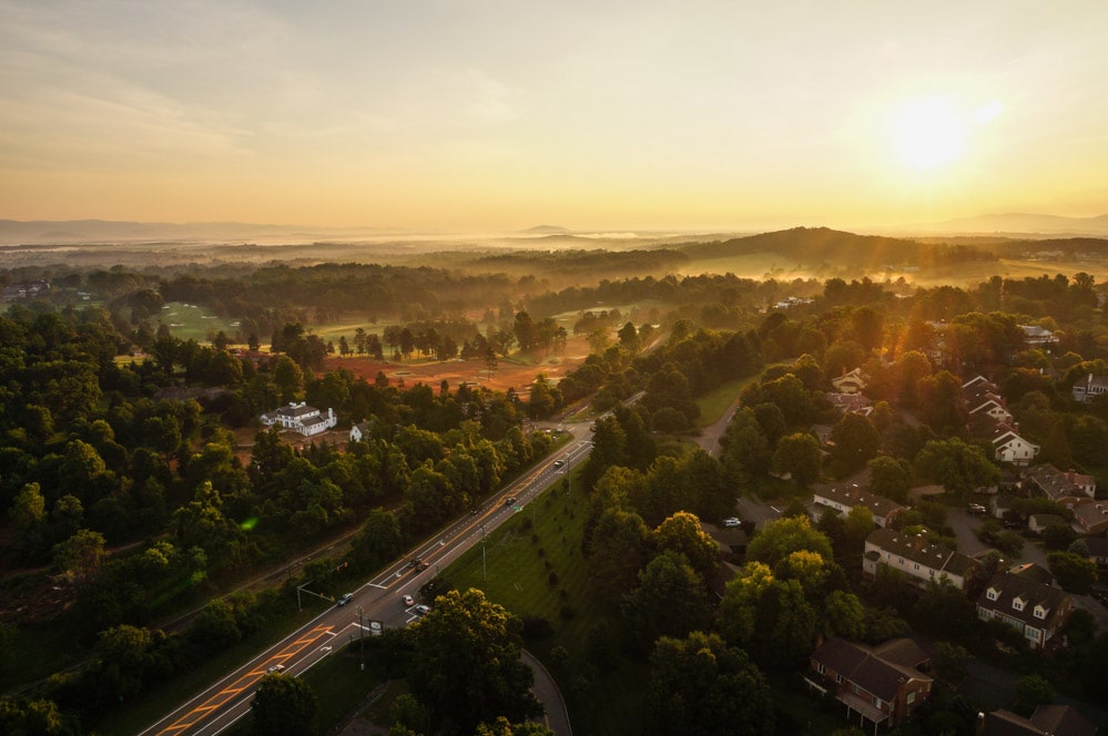Sunrise in Charlottesville, Virginia
