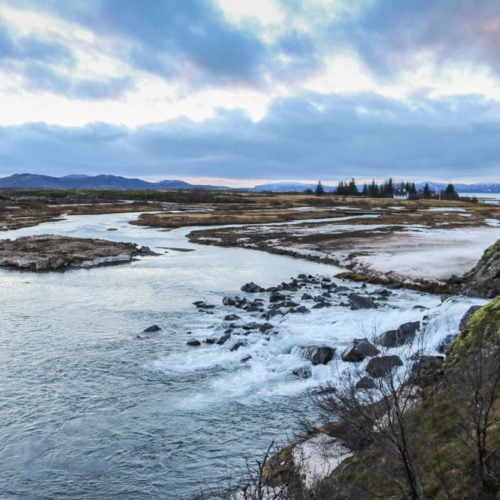 Öxará River near Law Rock in Thingvellir National Park