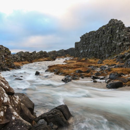 Öxara river in Thingvellir National Park, Iceland