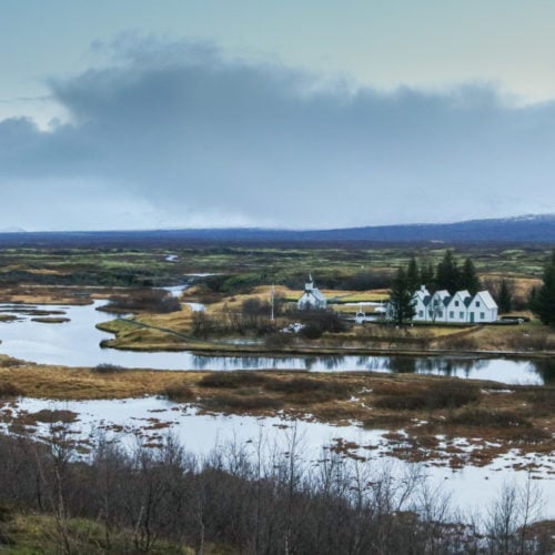 View of Þingvellir Church in Þingvellir National Park