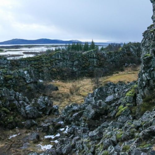 Trail in Thingvellir National Park, Iceland