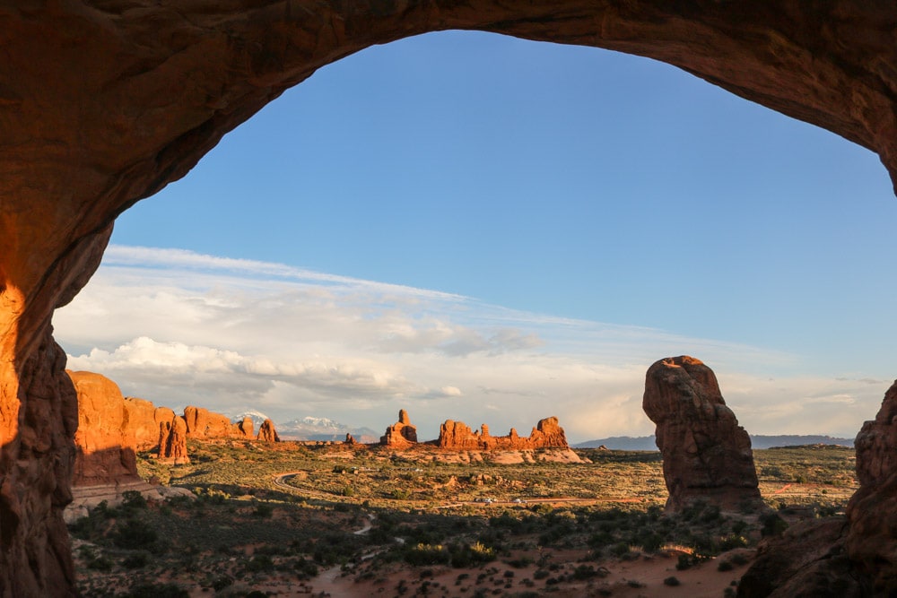 View from Double Arch, Arches National Park, Utah