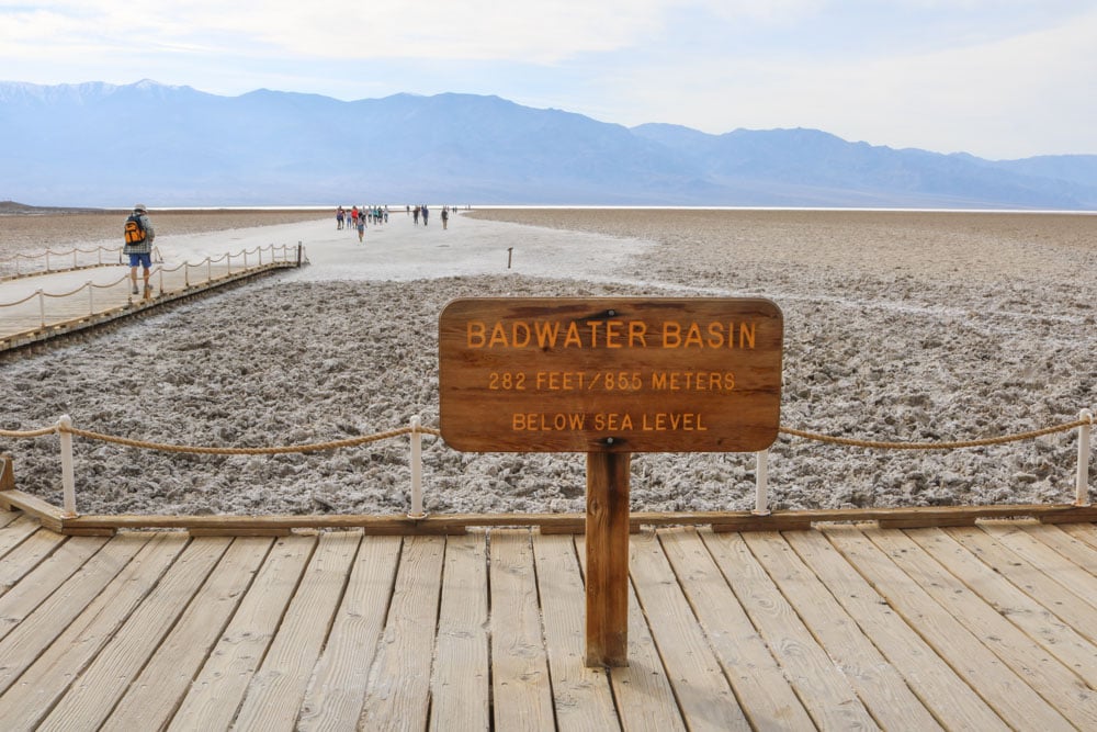 Badwater Basin in Death Valley National Park, a popular destination near Los Angeles, California