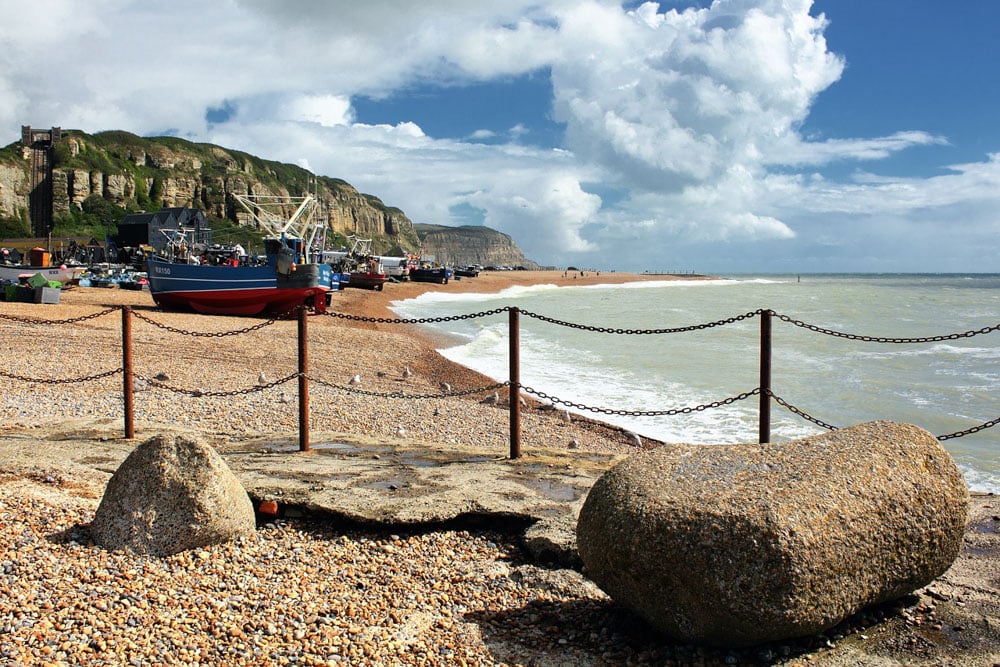 Hastings beach, England