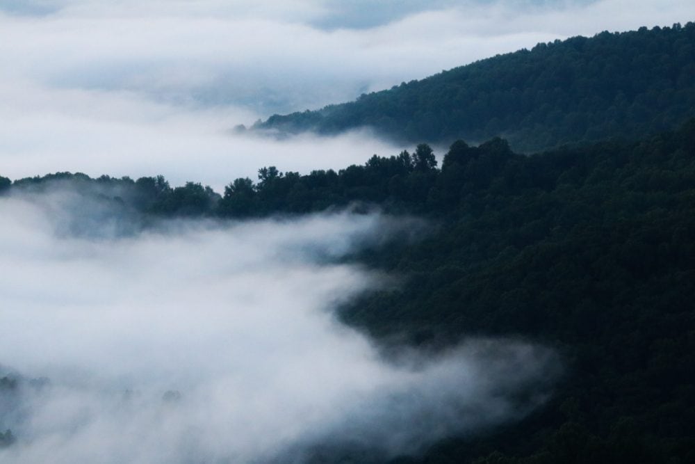 Misty clouds in Shenandoah National Park, Virginia
